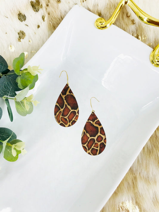 Giraffe Cork Earrings - E19-2943