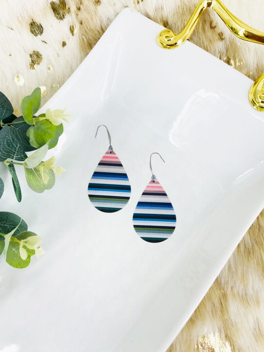 Striped Faux Leather Earrings - E19-2985