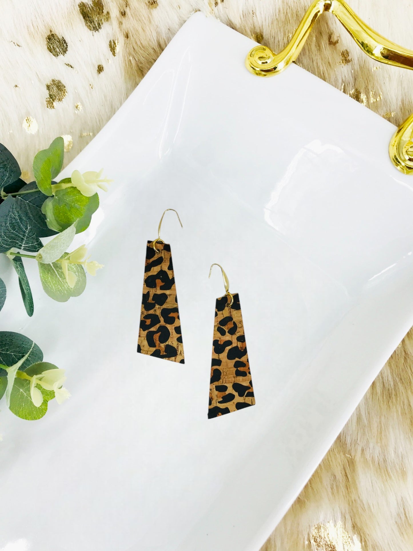 Leopard Cork Earrings - E19-3002