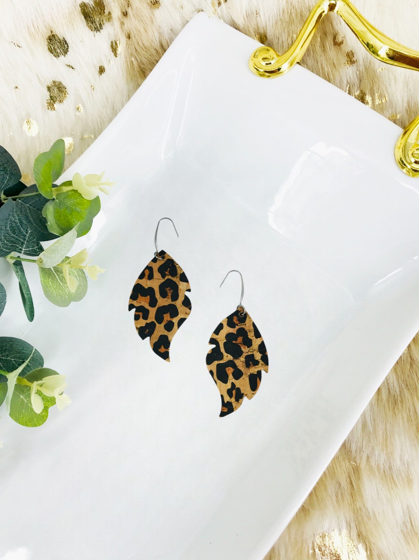 Leopard Cork Earrings - E19-3011