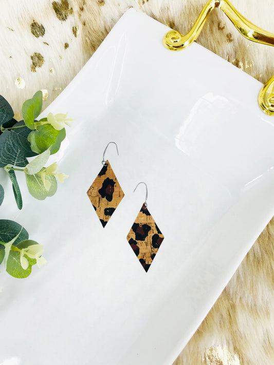 Leopard Cork Earrings - E19-3018