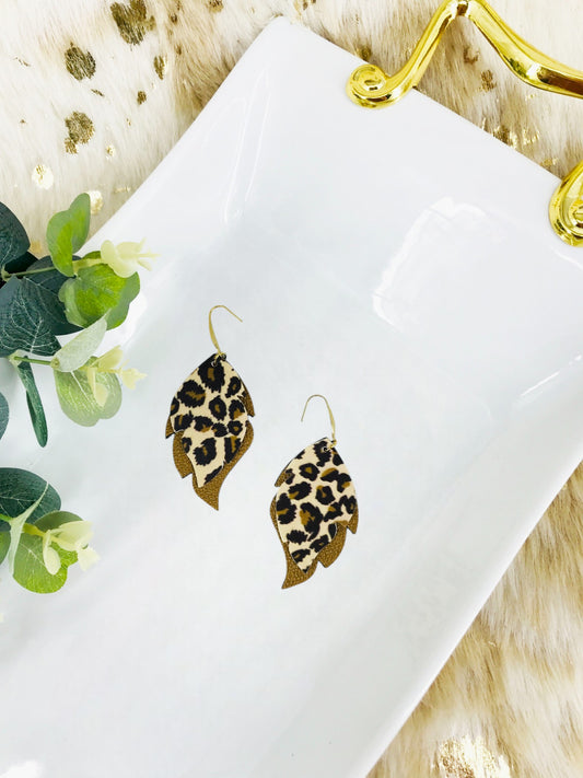 Cheetah and Faux Leather Earrings - E19-3040