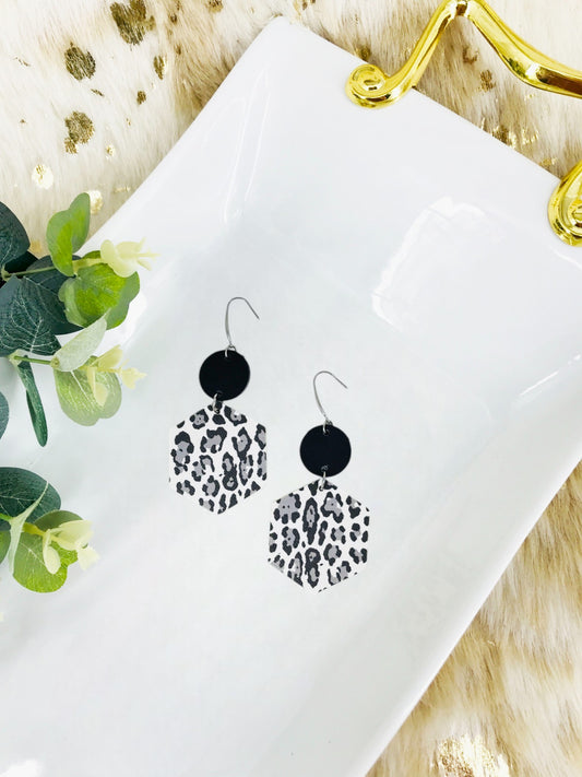 Leopard Faux Leather Earrings - E19-3054