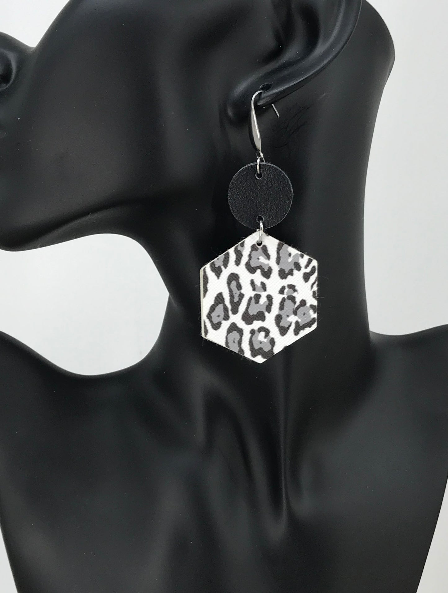 Leopard Faux Leather Earrings - E19-3054