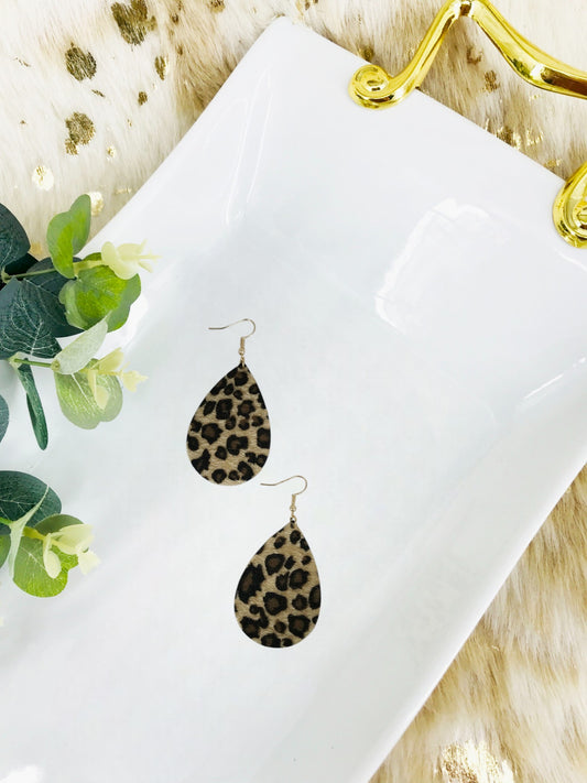 Leopard Faux Leather Earrings - E19-3325