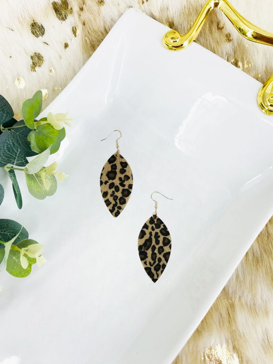 Leopard Faux Leather Earrings - E19-3328