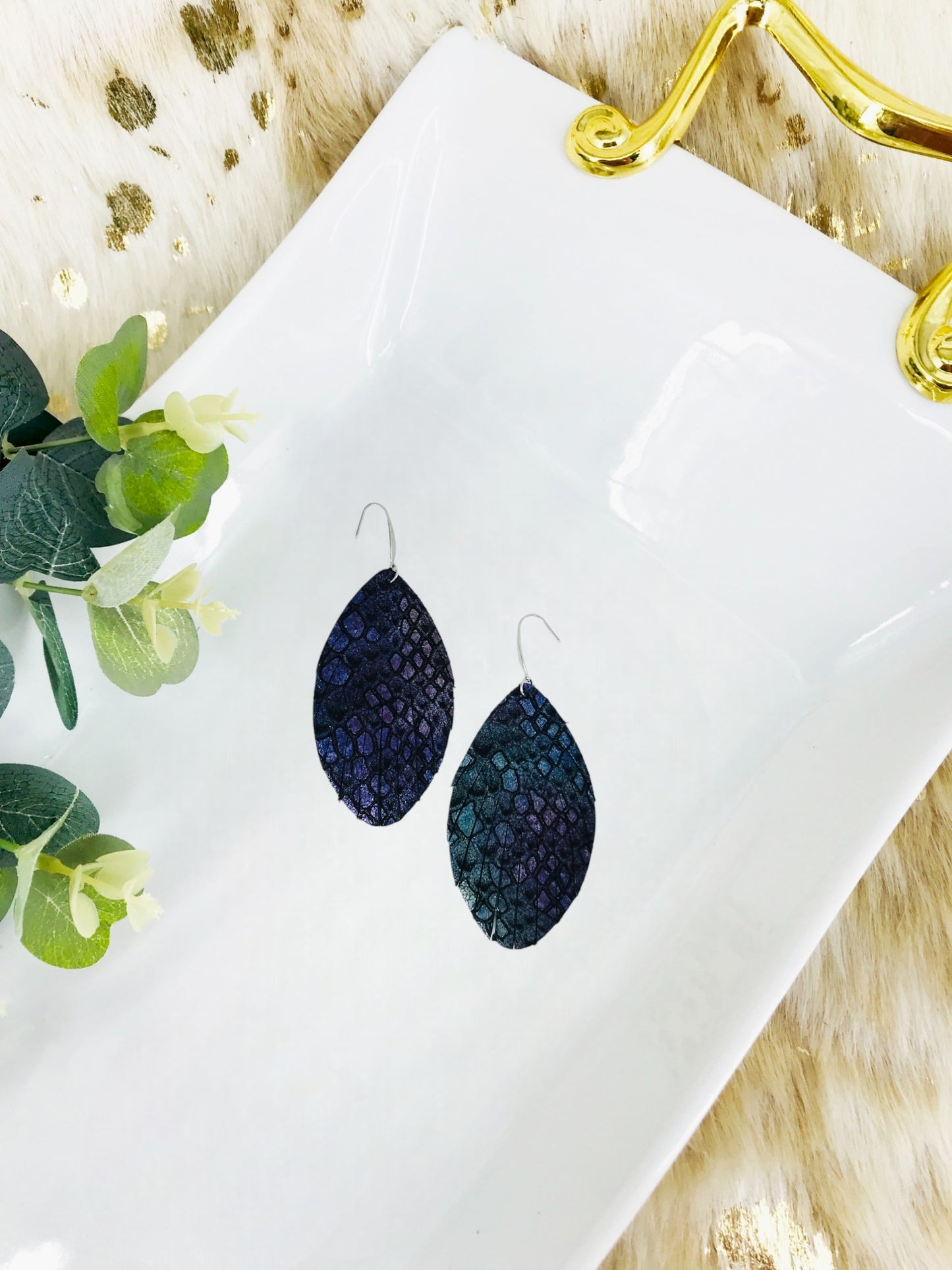 Genuine Leather Earrings - E19-3496