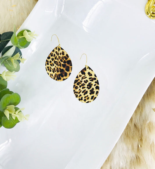Cheetah Leather Earrings - E19-3533
