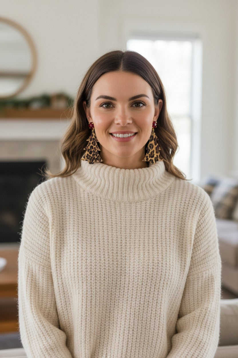 Crystal & Christmas Tree Earrings - E19-3673