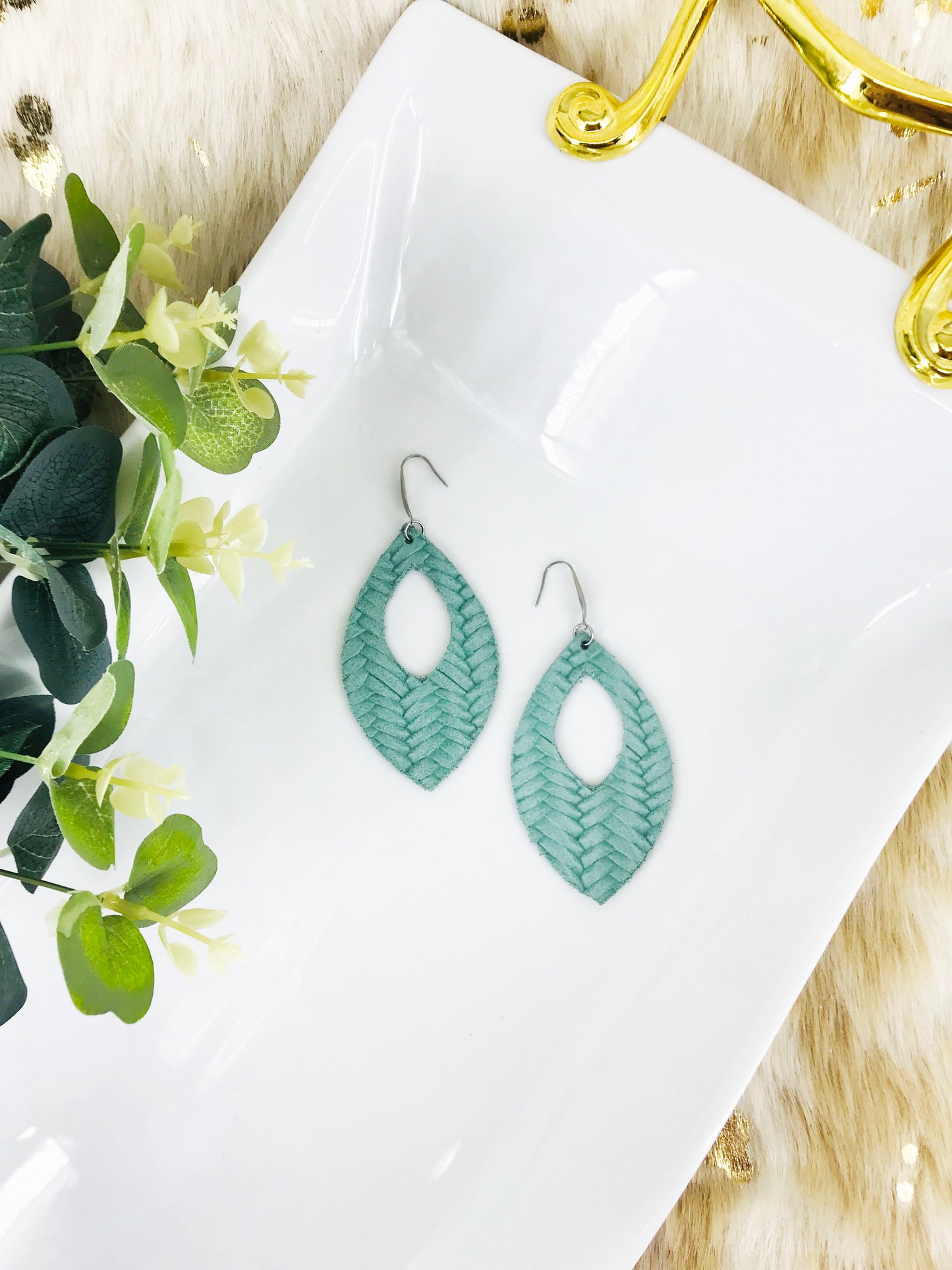 Genuine Italian Leather Earrings - E19-367