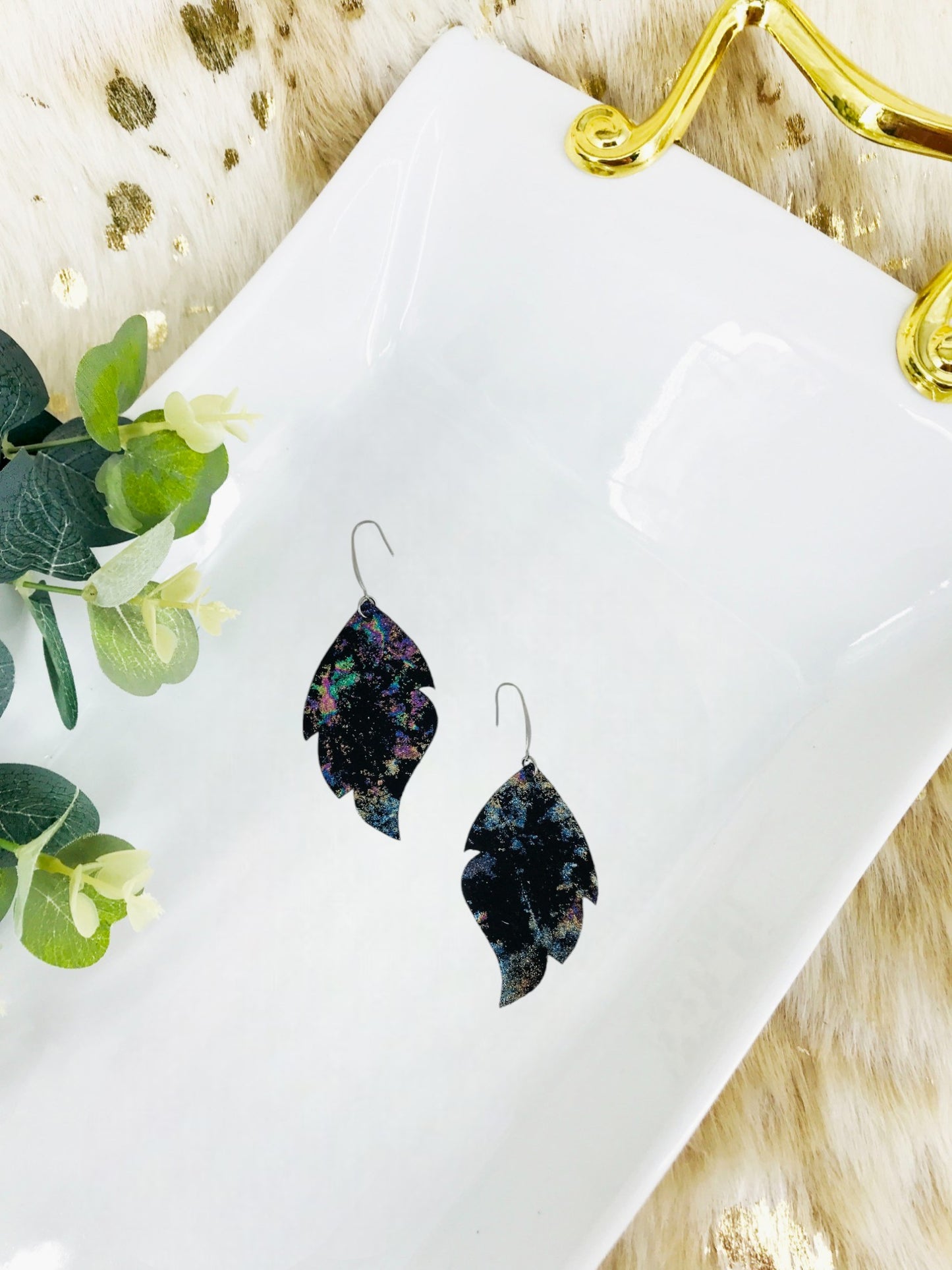 Northern Lights Leather Earrings - E19-3857