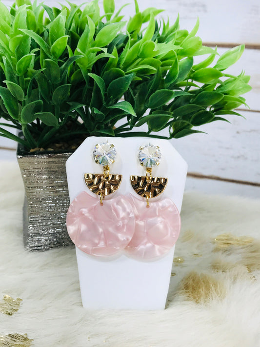 Crystal and Pendant Earrings - E19-4102