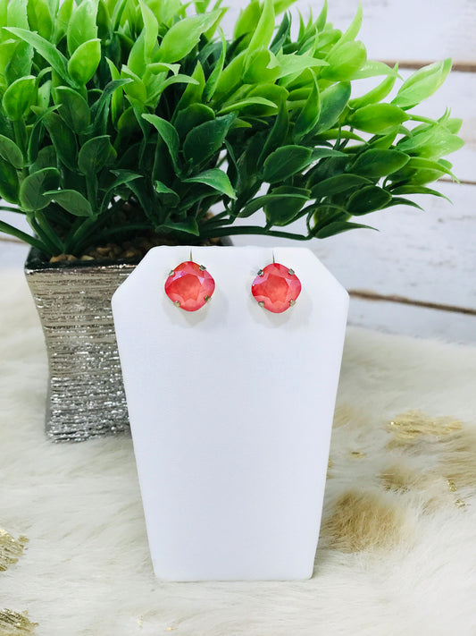 Genuine Crystal Stud Earrings - E19-4195