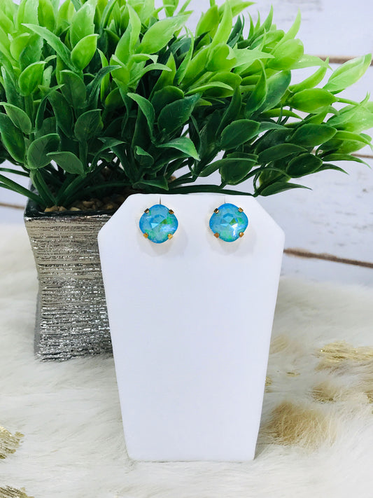 Genuine Crystal Stud Earrings - E19-4206