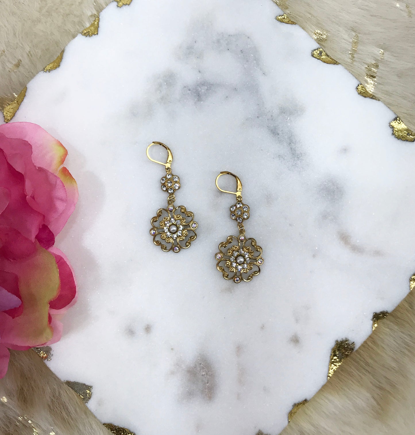 Crystal Pendant Earrings - E19-4265