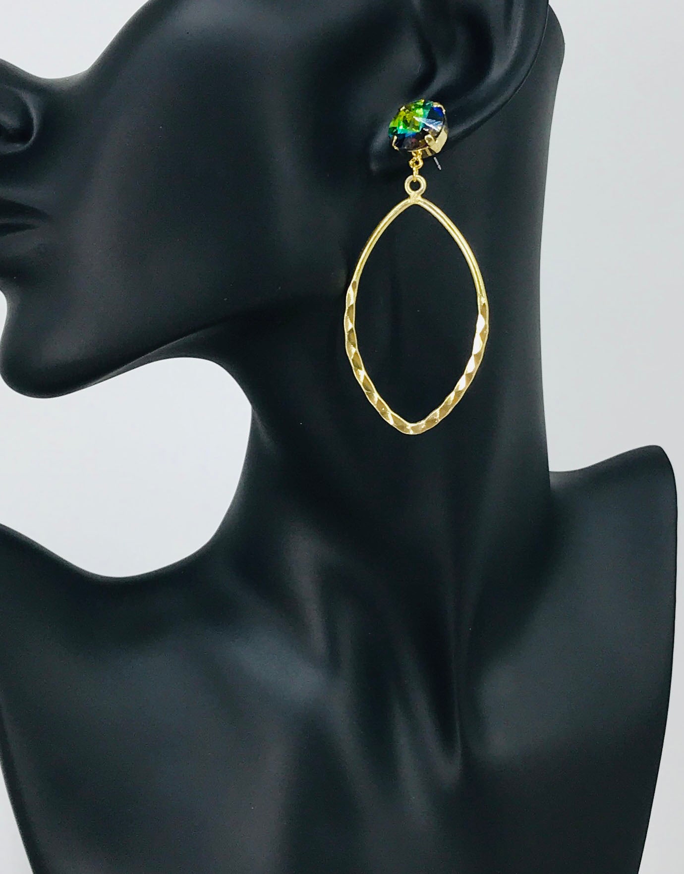 Crystal & Marquise Pendant Earrings - E19-4328