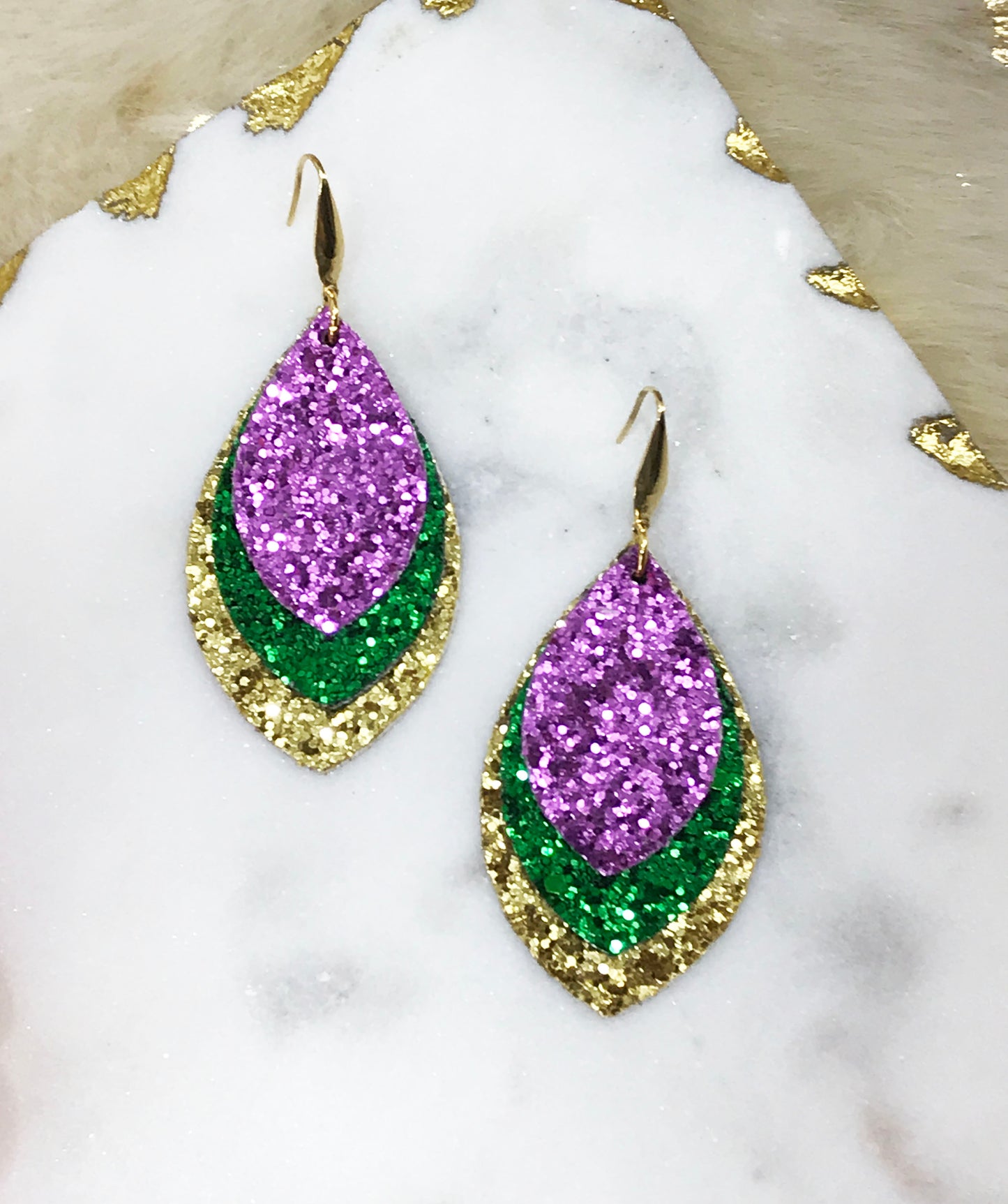 Mardi Gras Themed Earrings - E19-4350
