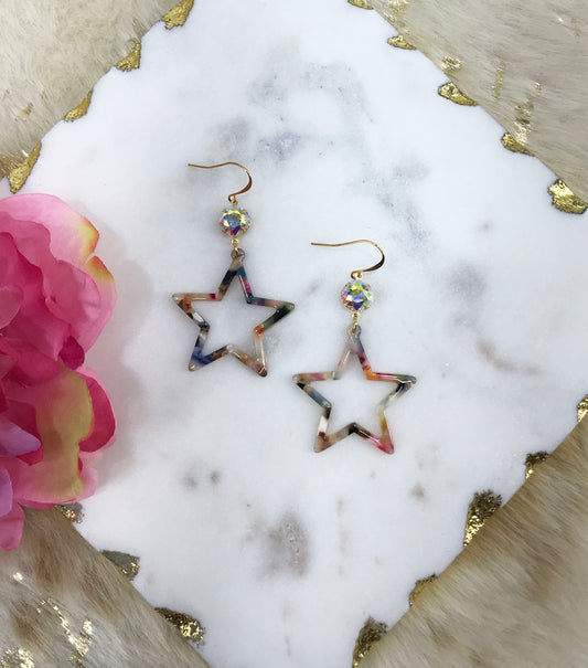 Crystal & Pendant Earrings - E19-4382