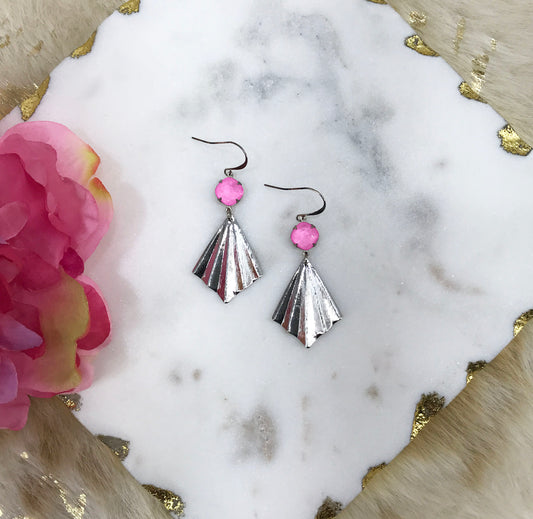 Crystal & Pendant Earrings - E19-4399