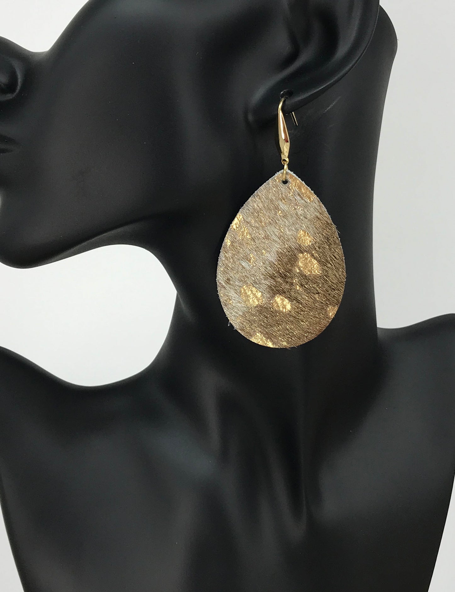 Hair On Leather Earrings - E19-4653