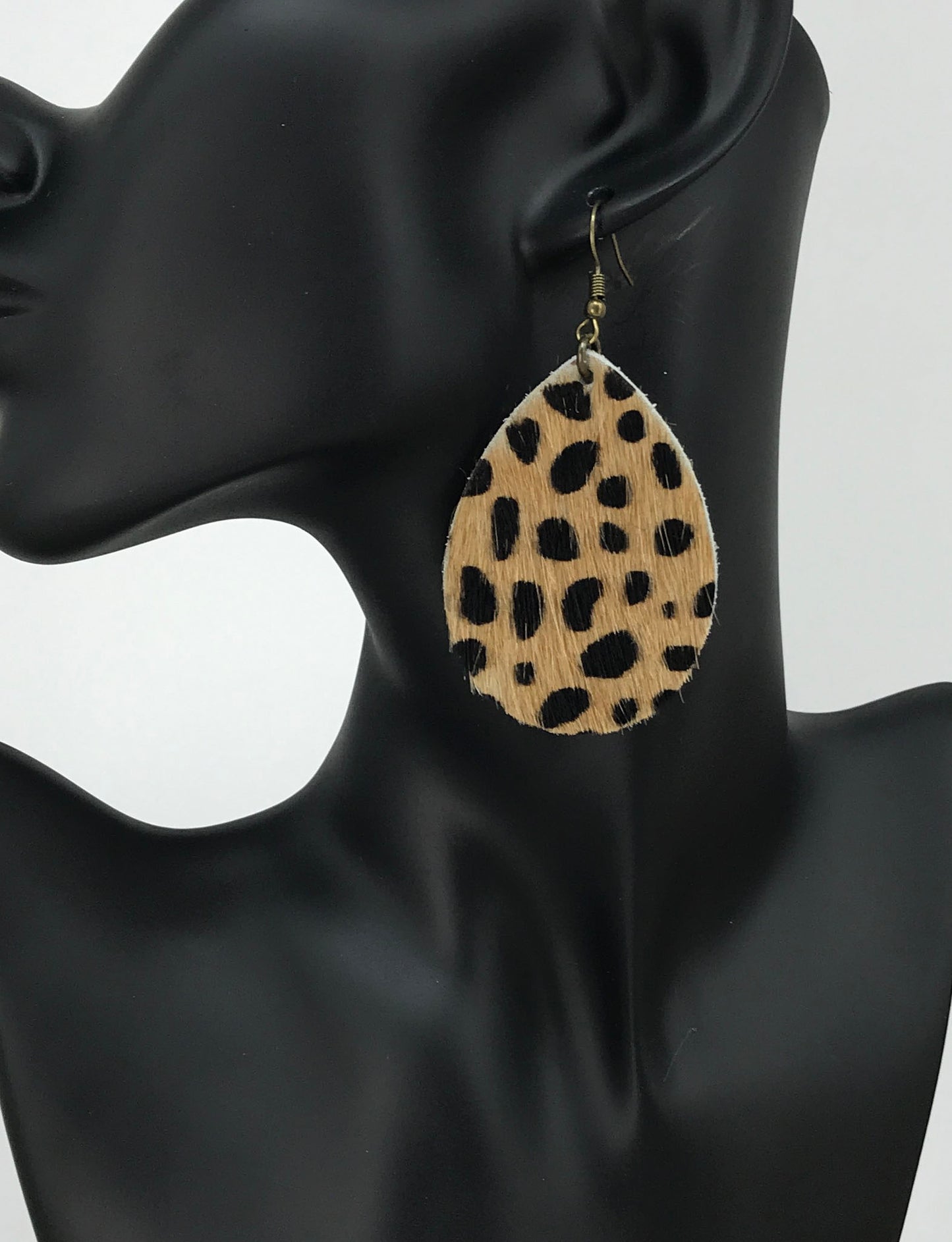 Hair On Genuine Leather Earrings - E19-4656