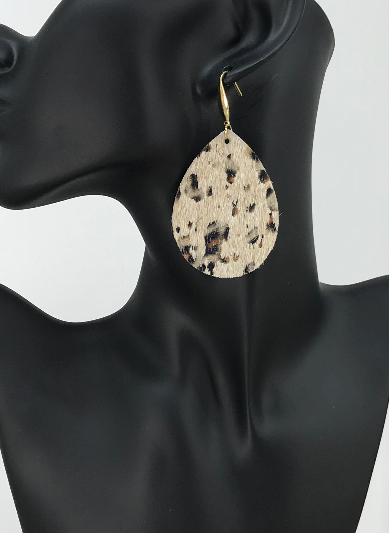 Hair On Genuine Leather Earrings - E19-4662
