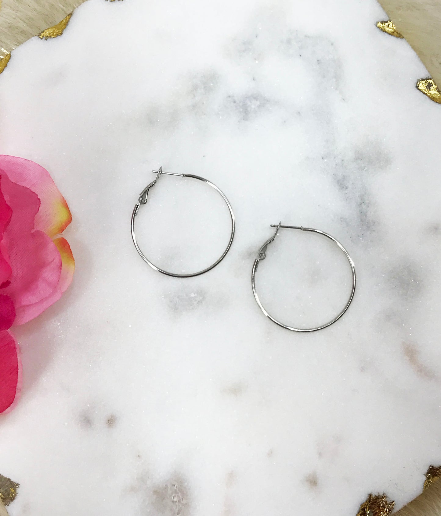 1" Thin Hoop Earrings