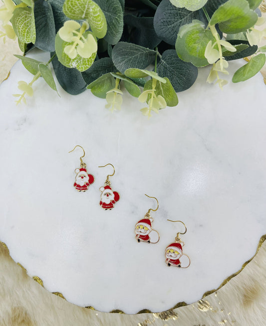 Santa Pendant Earrings