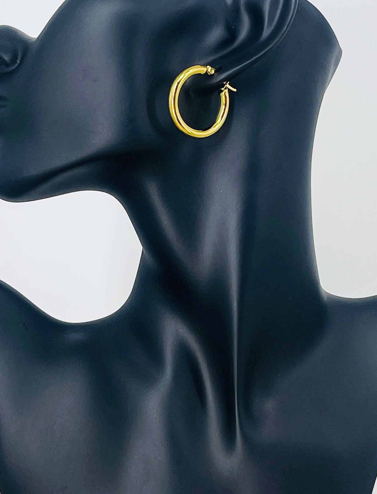 Gold Thick Hoop Earrings