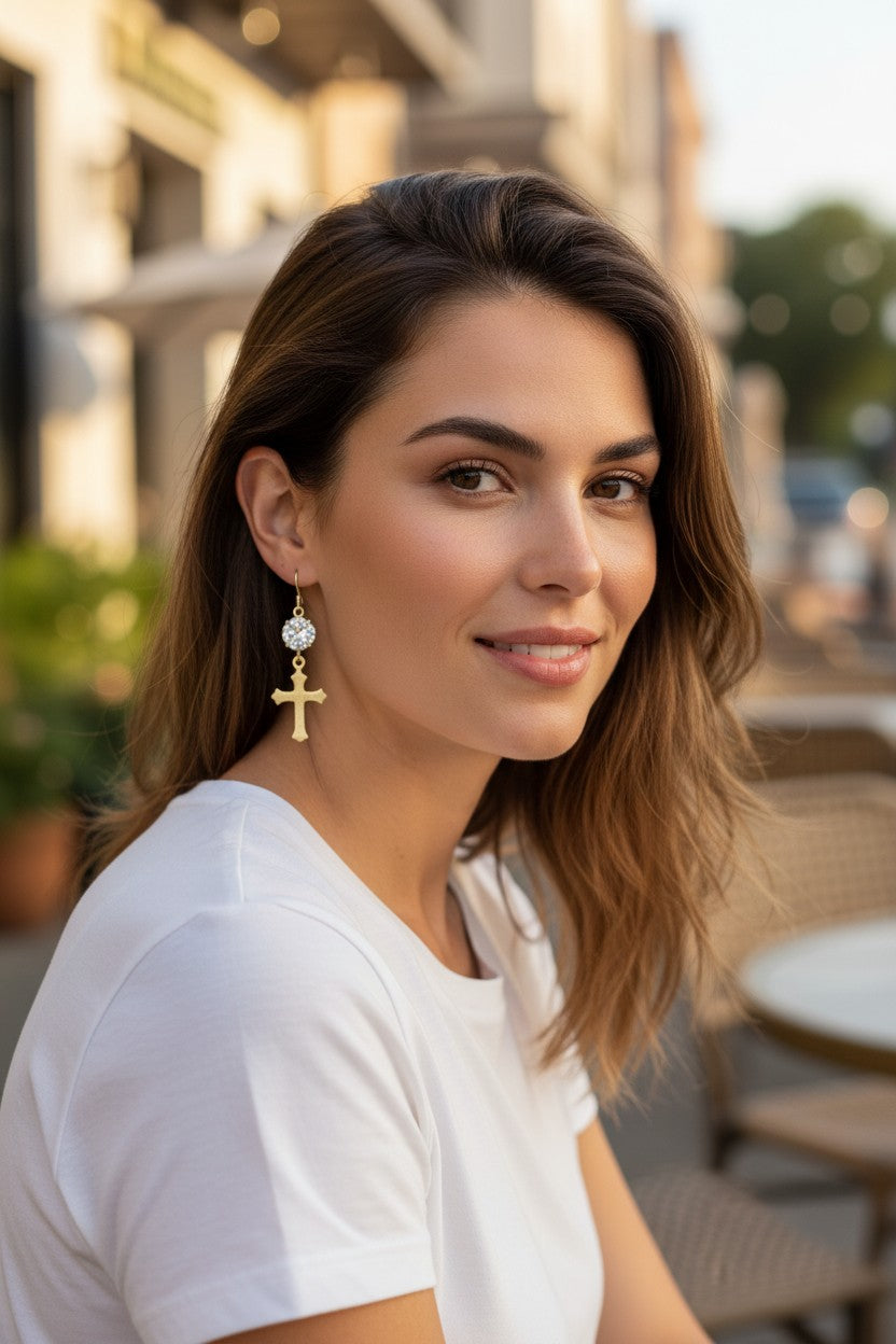Everyday Grace Cross Earrings