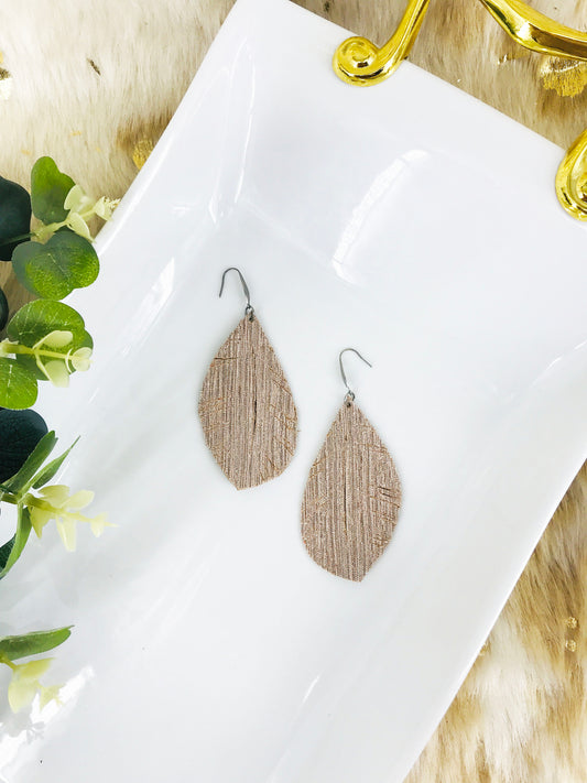 Pink Metallic Leather Earrings - E19-508