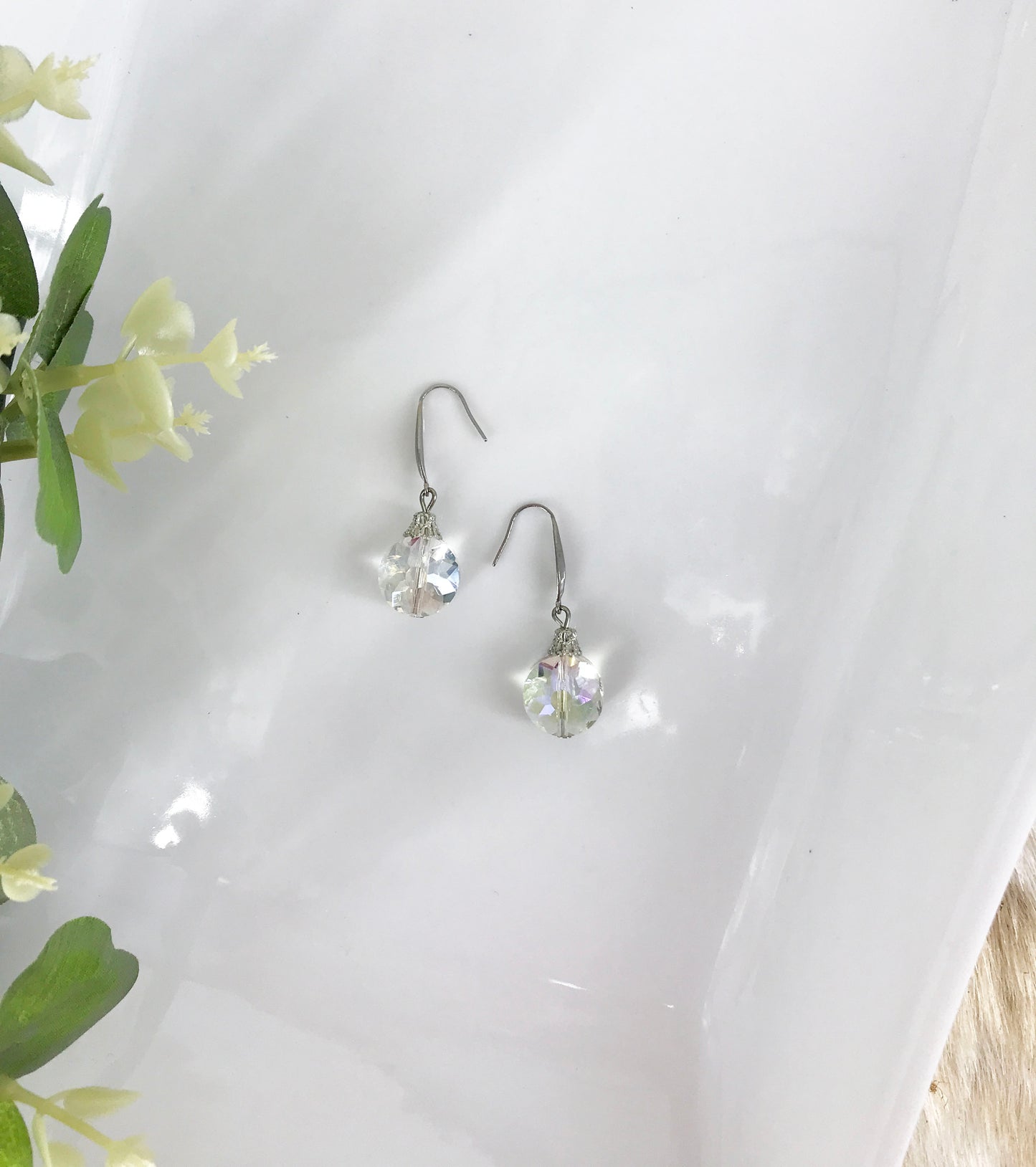 Glass Bead Drop Earrings - E19-661