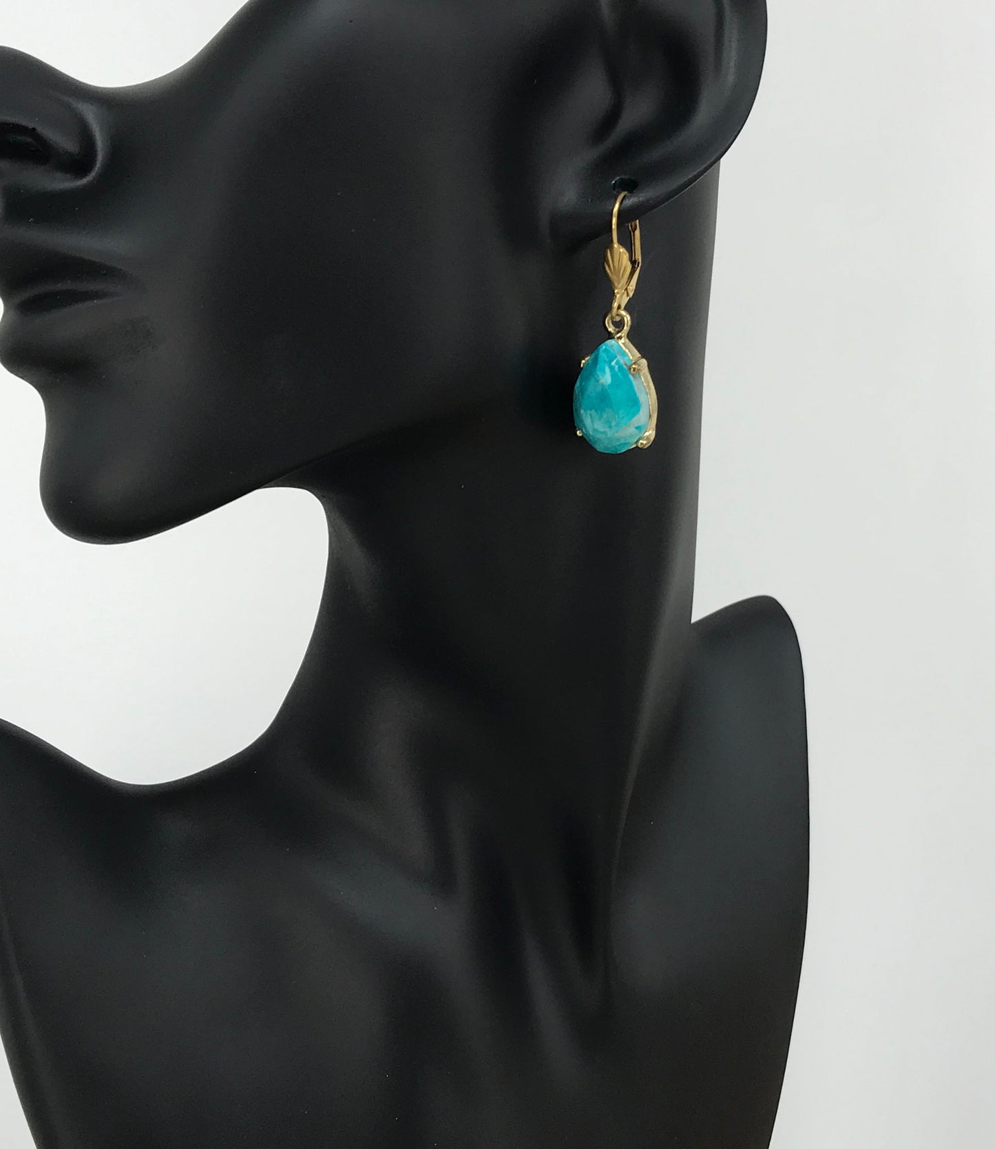 Genuine Gemstone Drop Earrings - E19-662