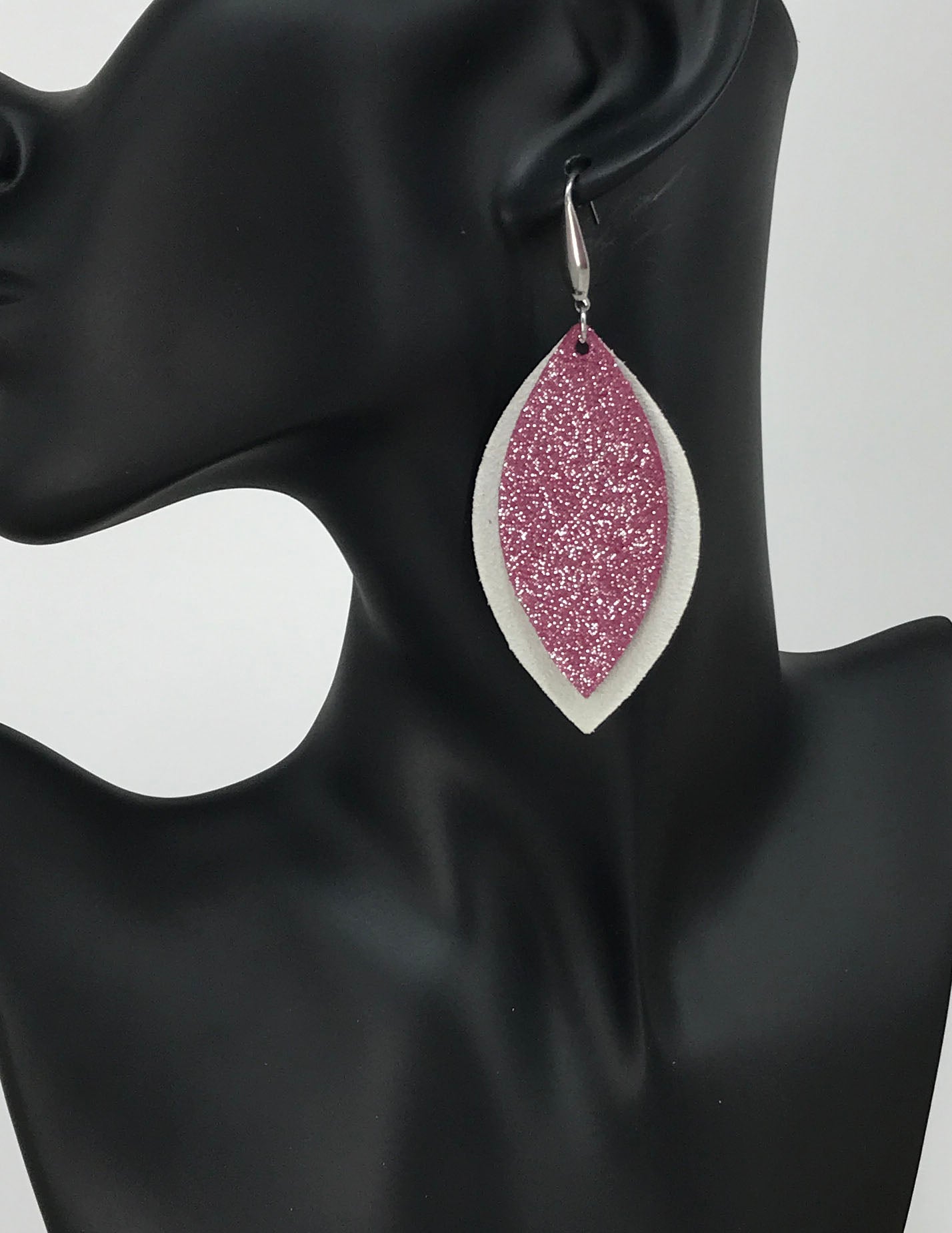 Genuine Suede and Leather Layered Earrings - E19-786