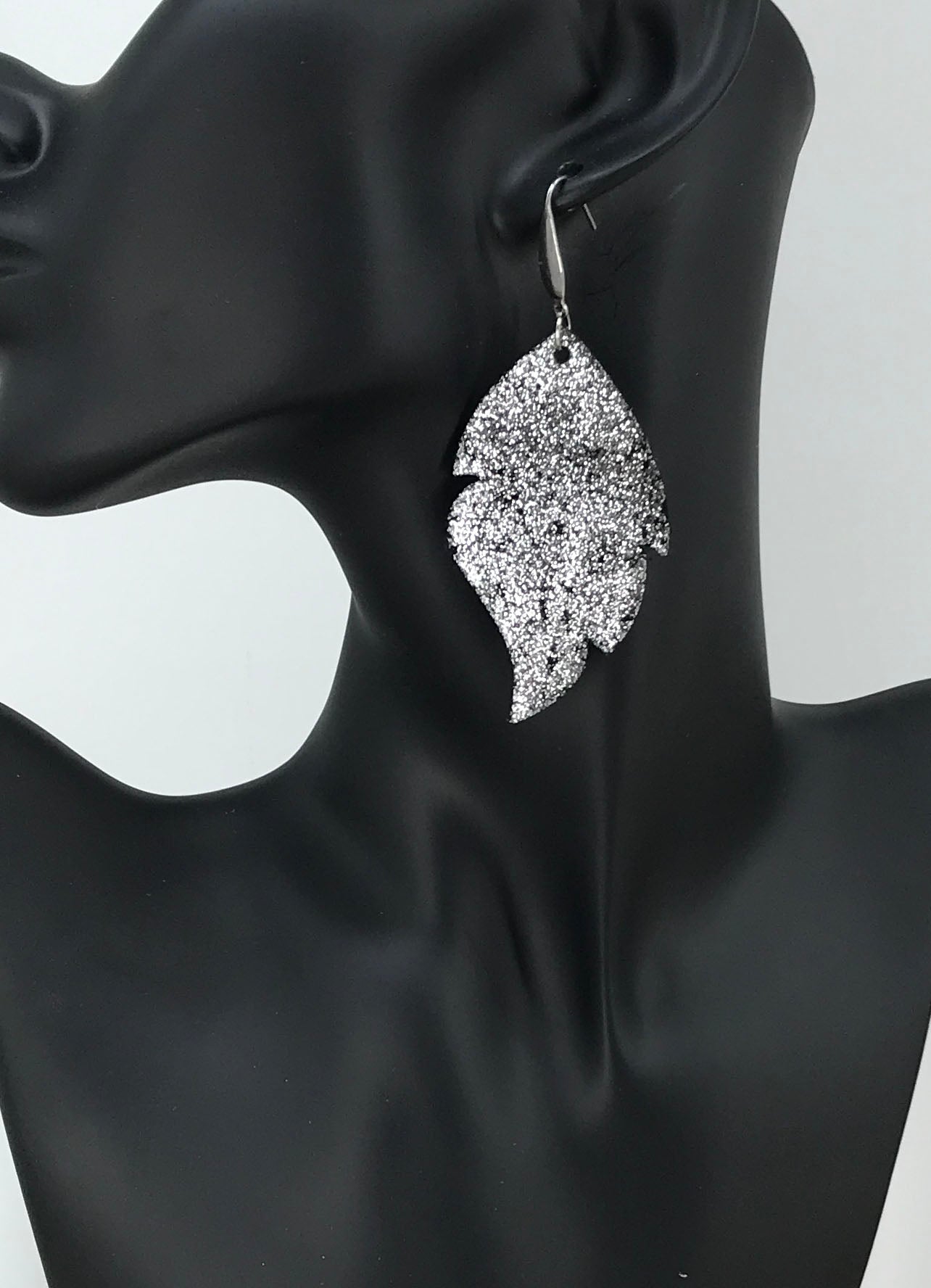 Genuine Crackle Leather Earrings - E19-787