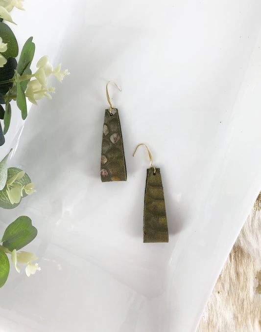 Genuine Snake Leather Earrings - E19-874