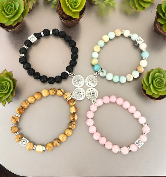 Natural Gemstone Stretchy Bracelets