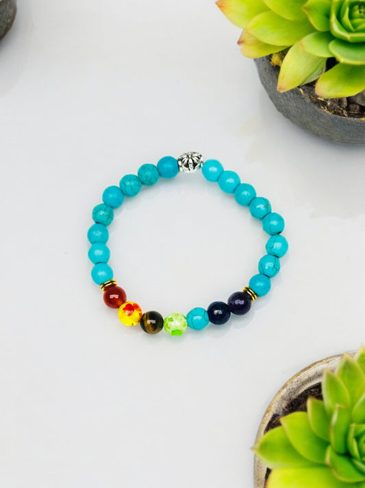 Genuine Gemstone Stretchy Bracelet - B1294