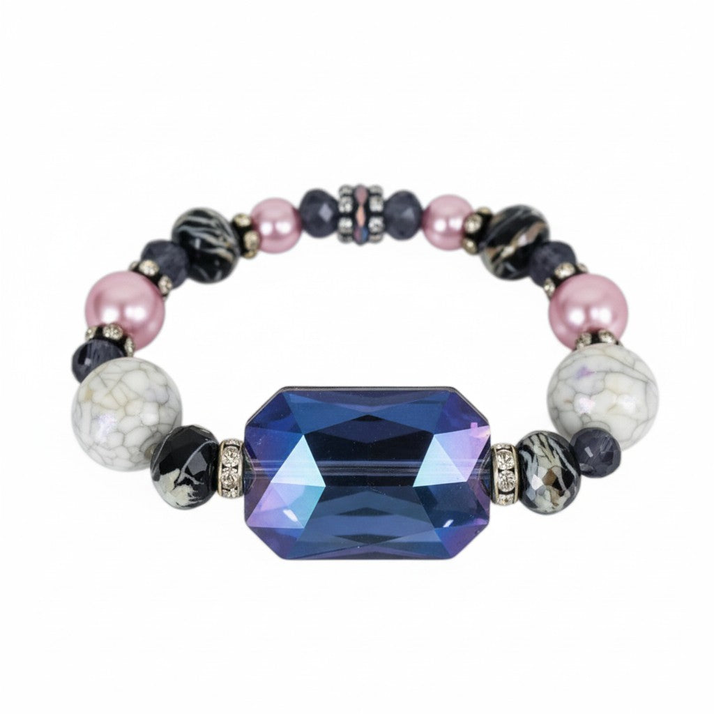 Big & Bold Indigo Blush Statement Stretch Bracelet