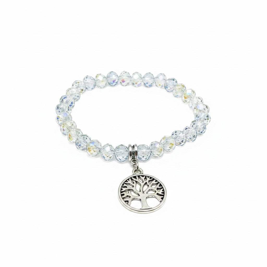 Iridescent AB Tree of Life Stretch Bracelet