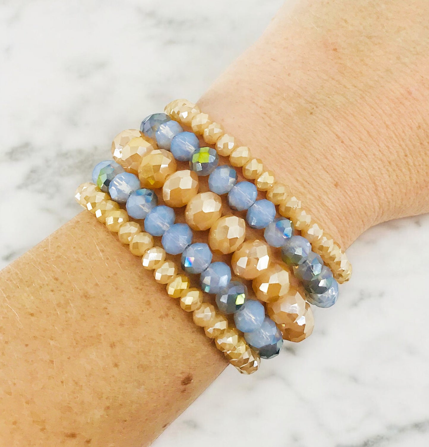 Sky & Sand Stack Bracelet Set