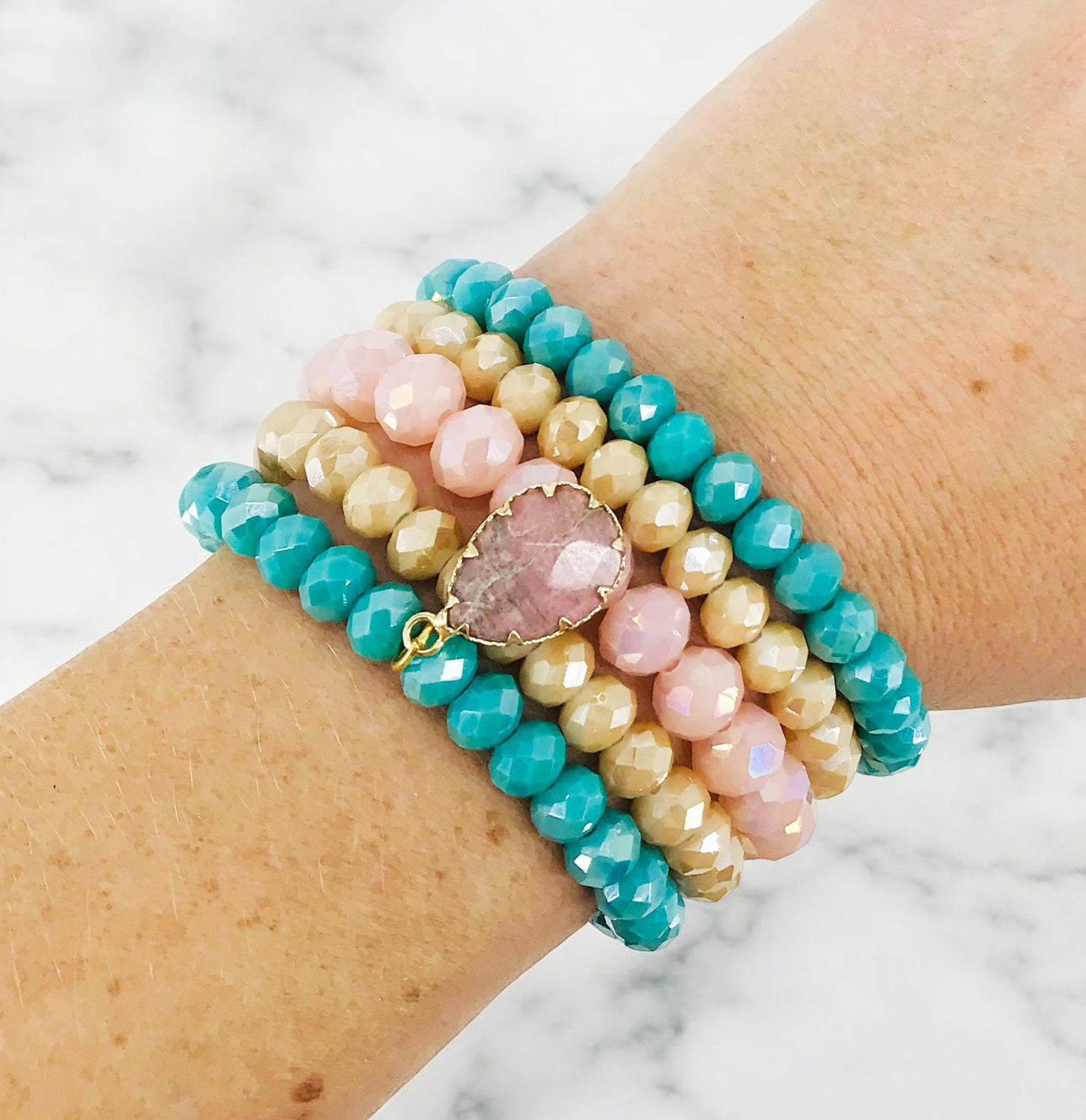 Cotton Candy Coast Stack Bracelet Set