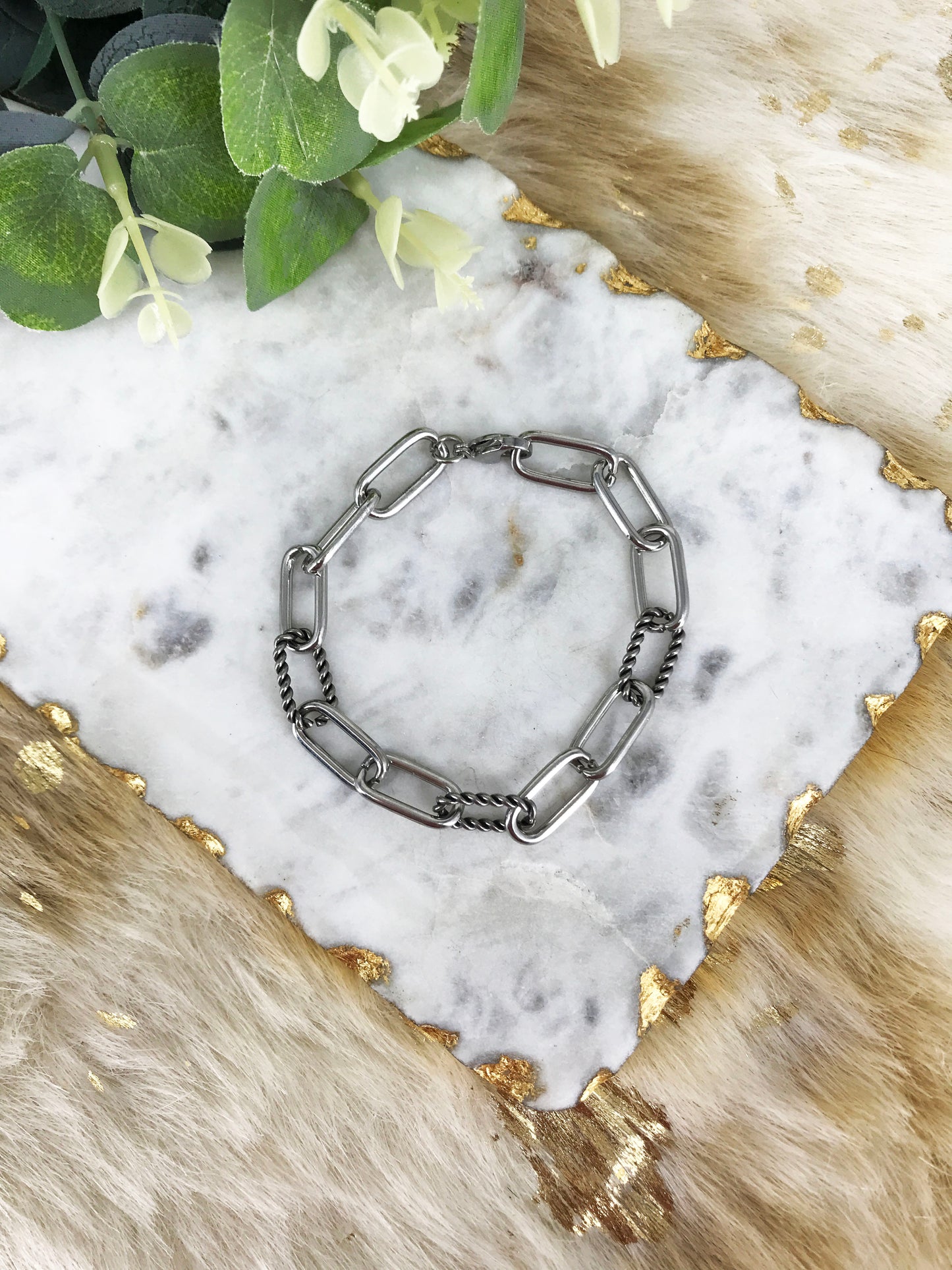 Paperclip Chain Bracelet - B1849