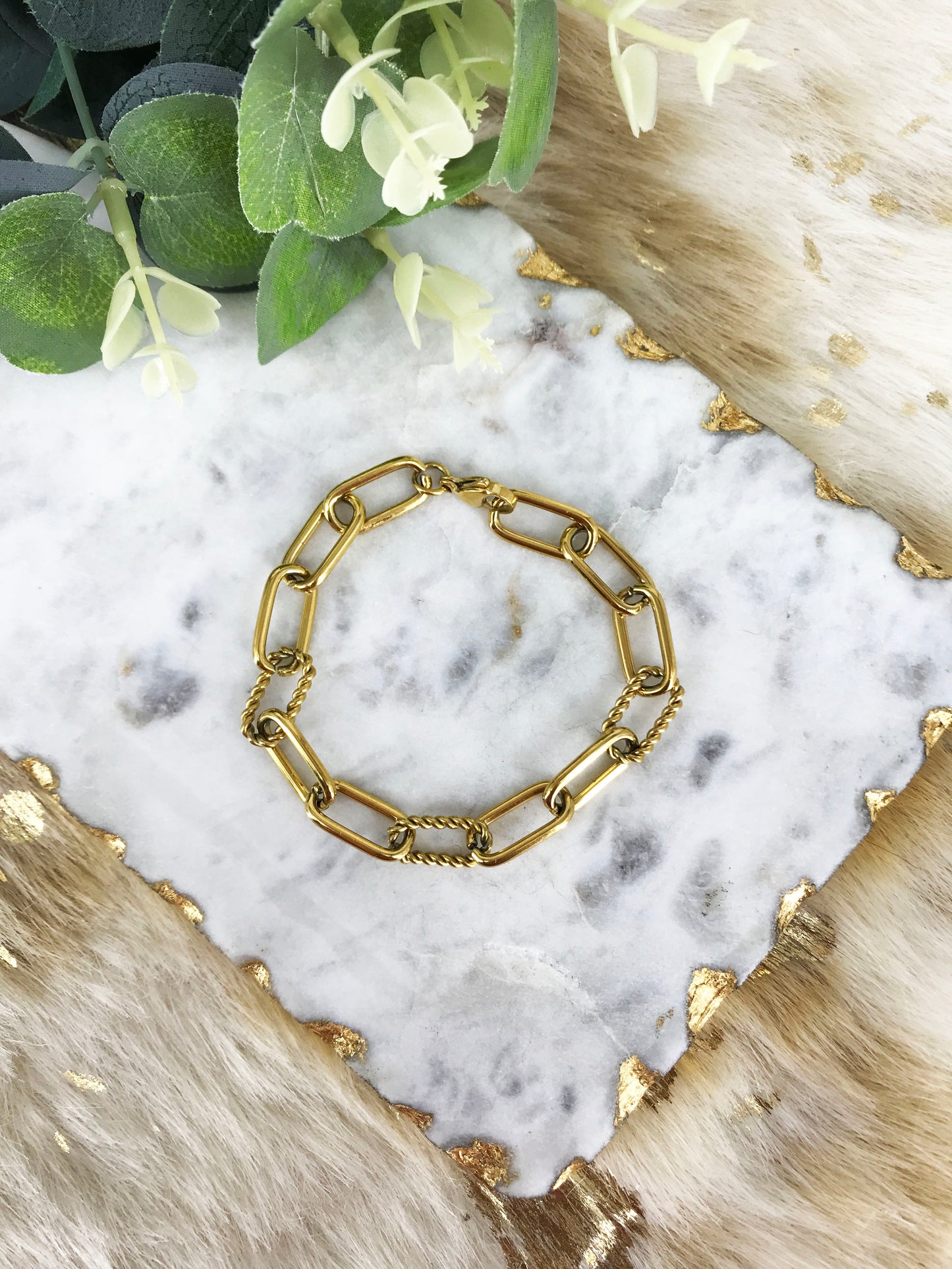 Paperclip Chain Bracelet - B1850