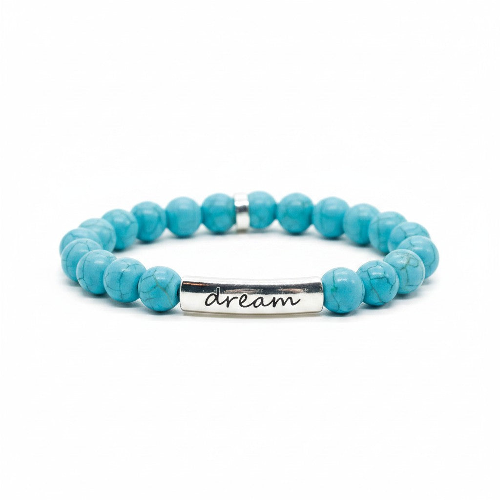 Dyed Howlite Dream Gemstone Stretch Bracelet