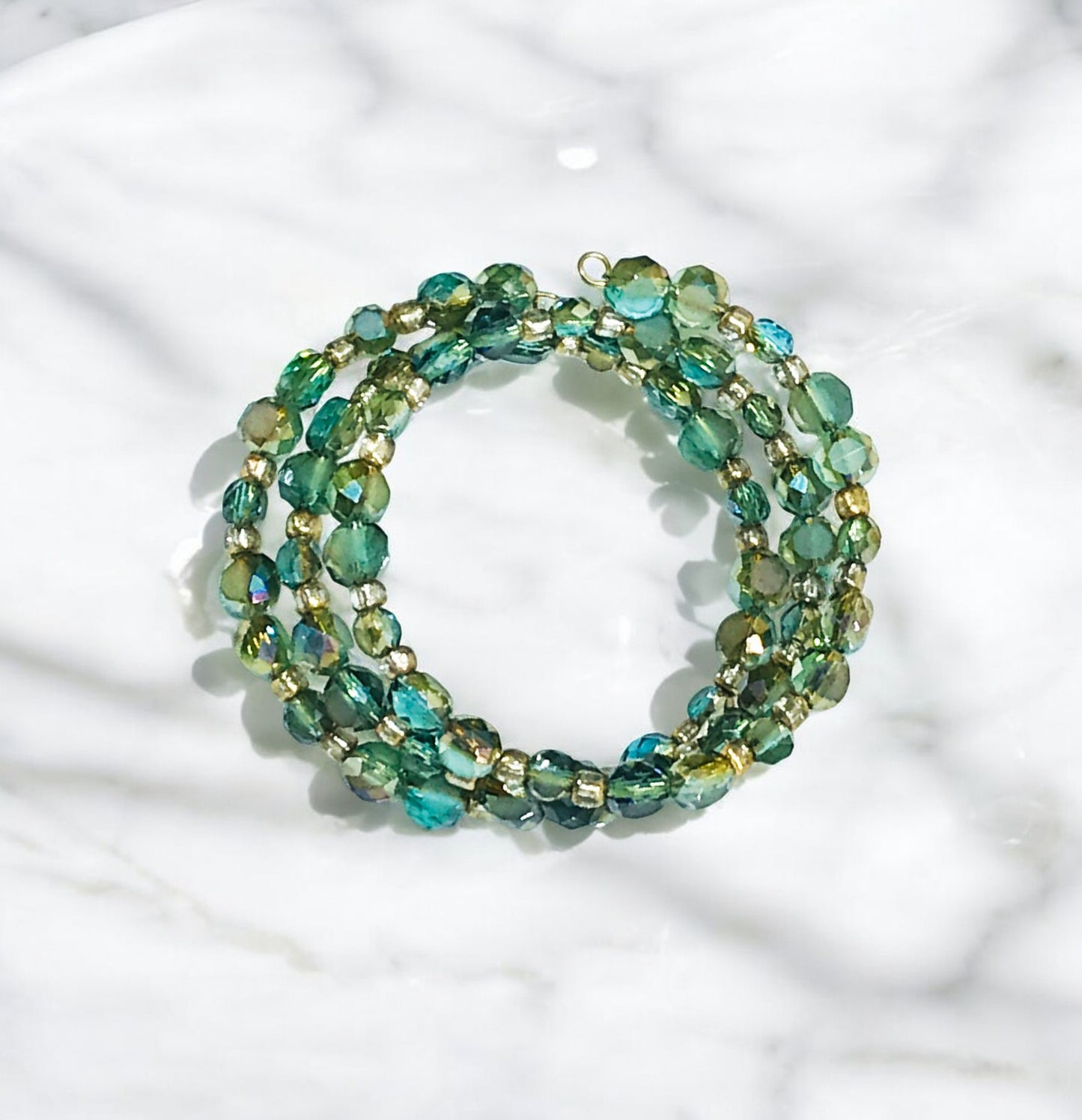 Glass Bead Wrap Bracelet - B1991