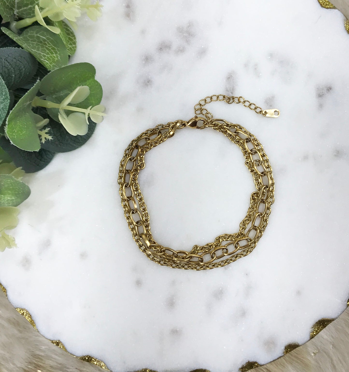 Multi-Strand Stainless Steel Bracelet - B2155