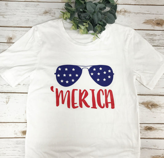 'Merica Round Neck T-Shirt