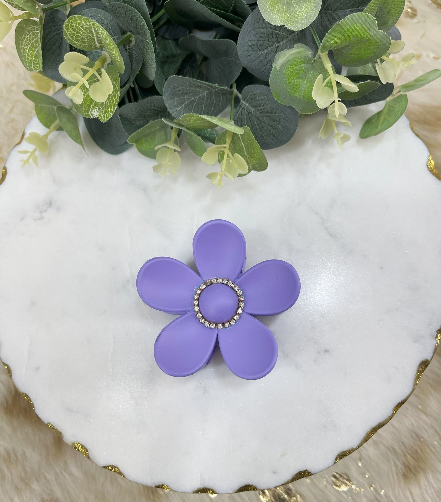 Rhinestone Flower Hair Clips