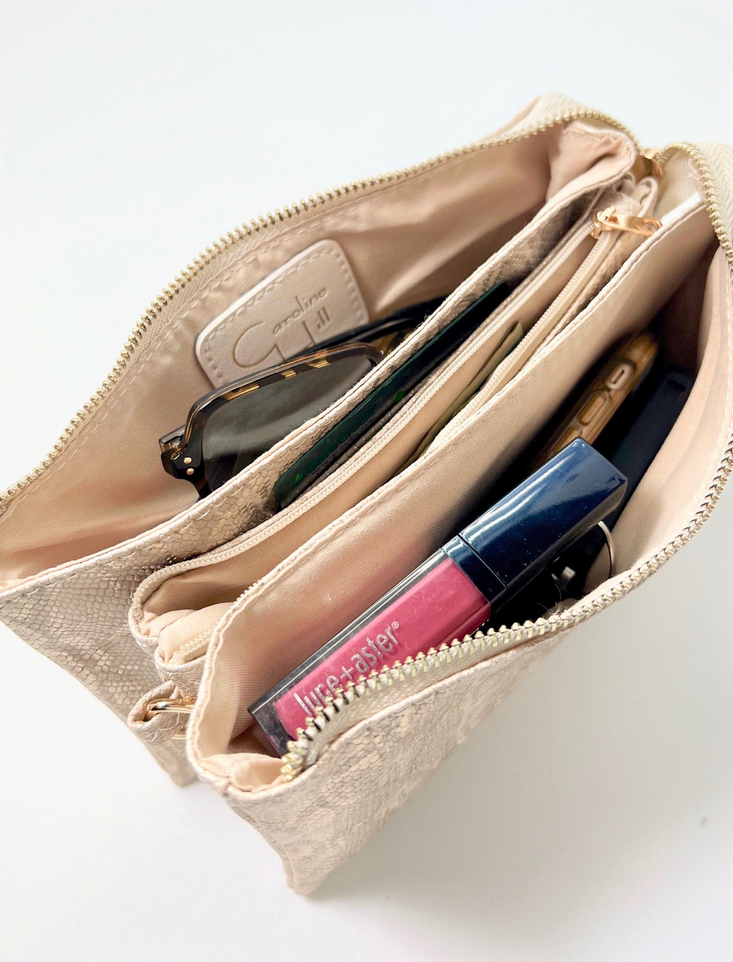 Metallic Gold Snake Crossbody Bag - HB169